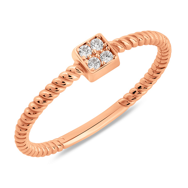 Золота каблучка з фіанітами (арт. 155600) – зображення 1