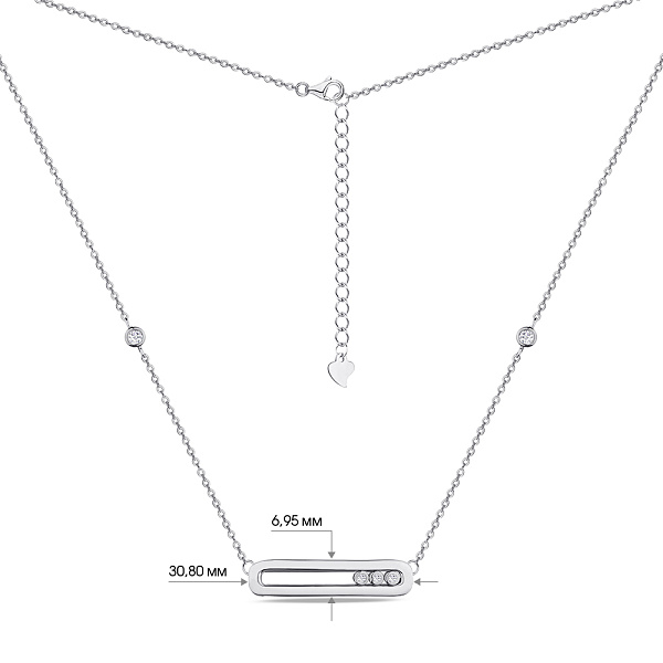 Колье из серебра с фианитами (арт. 7507/574) – изображение 3