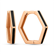 Фото Серьги из красного золота с эмалью (арт. 1091790еч)