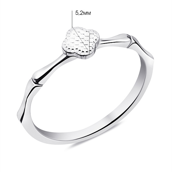 Серебряное кольцо с алмазной гранью (арт. 7501/6805) – изображение 2