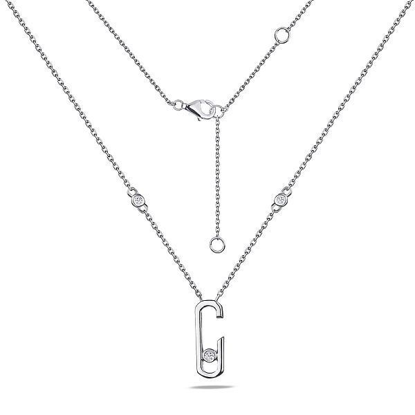 Серебряное колье с фианитами (арт. 7507/895) – изображение 2
