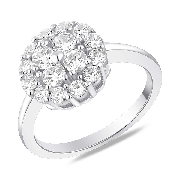 Массивное серебряное кольцо с фианитами (арт. 7501/8818) – изображение 1
