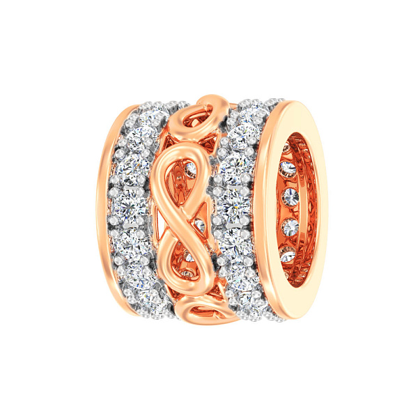 Шарм Бесконечность из красного золота (арт. 440664) – изображение 1