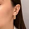Золотые серьги с фианитами (арт. 1091908) – изображение 2