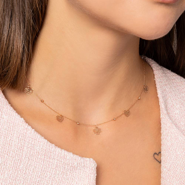 Золотое колье без камней (арт. 352821) – изображение 3