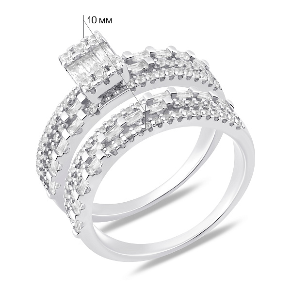 Серебряное кольцо с фианитами (арт. 7501/8508) – изображение 5