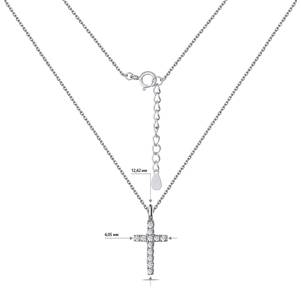 Серебряное колье с фианитами (арт. 7507/595) – изображение 3