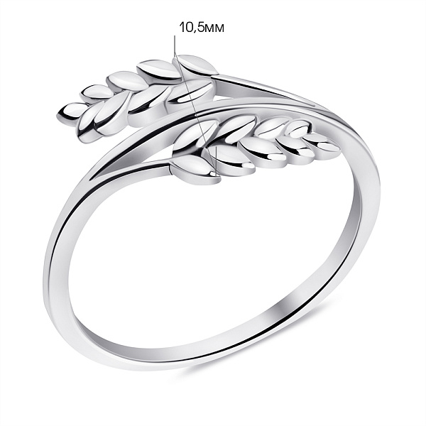 Серебряное кольцо Колоски без камней (арт. 7501/6861) – изображение 2