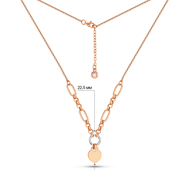 Колье из красного и белого золота (арт. 352425кб) – изображение 3