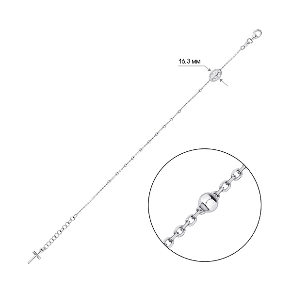 Серебряный браслет-розарий (арт. 7509/4241) – изображение 2