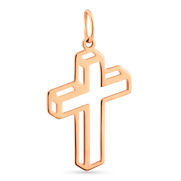 Золотой крестик без камней (арт. 424784) – изображение 1