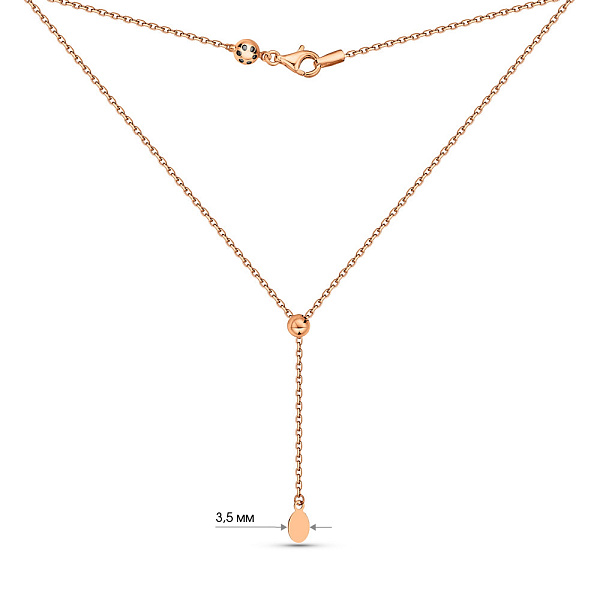 Золотое колье Fly с регулируемым размером (арт. 352415/1) – изображение 3