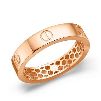 Фото Кольцо из красного золота без камней (арт. 156346)