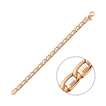 Браслет из красного золота с родированием (арт. 326481р)