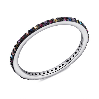 Срібна каблучка з альпінітами та фіанітами (арт. 7501/6519ацв)