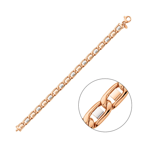 Браслет из красного золота с родированием (арт. 326481р) – изображение 1