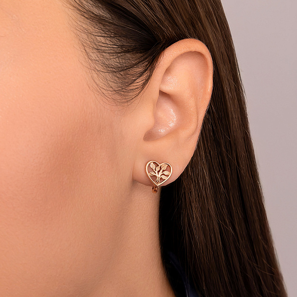 Золоті сережки Сердечка (арт. 1101027) – зображення 2