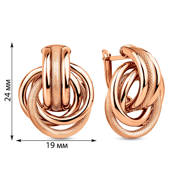 Золоті сережки без каменів (арт. 1092145) – зображення 4
