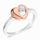 Серебряное кольцо «Сердце» с фианитом (арт. 7501/4163) – изображение 1