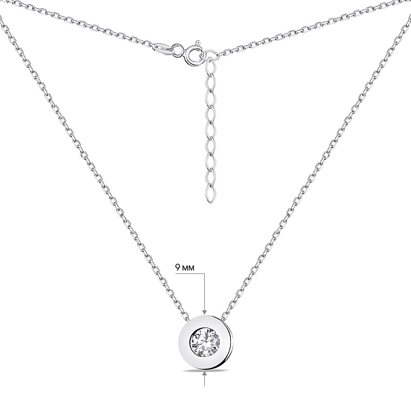 Кольє зі срібла з фіанітом (арт. 7507/1836) – зображення 3