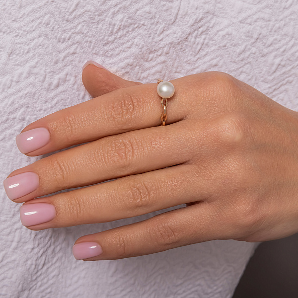 Каблучка золота з перлиною (арт. 140004) – зображення 4