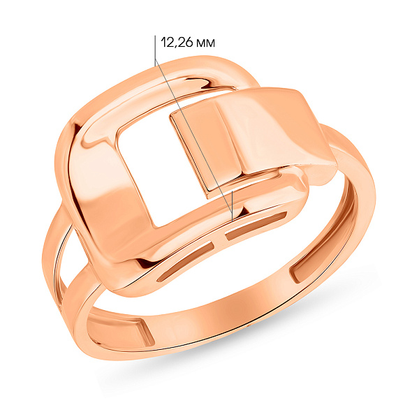 Кольцо из красного золота без камней (арт. 155207) – изображение 2