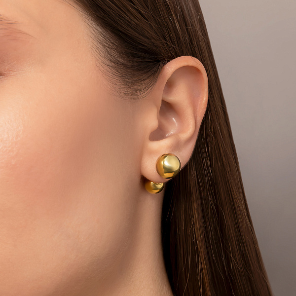 Серьги золотые в желтом цвете металла (арт. 100073ж) – изображение 3