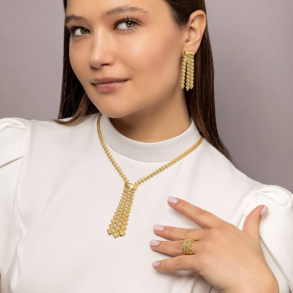 Серьги из желтого золота Francelli (арт. е1091889ж) – изображение 4