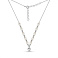 Серебряное колье с жемчугом (арт. 7507/2264жб) – изображение 2