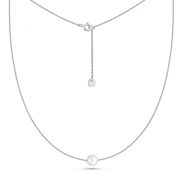 Колье из белого золота с жемчугом (арт. 360357/5б) – изображение 1