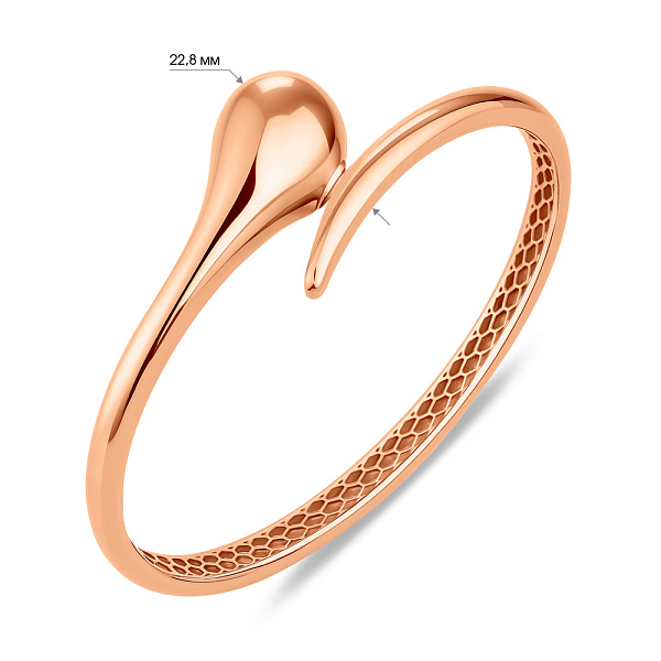 Жесткий золотой браслет (арт. 340118) – изображение 3