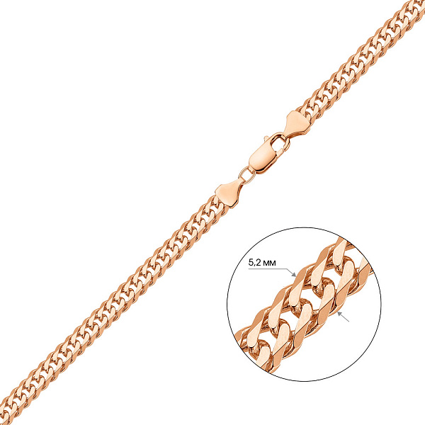 Цепочка из красного золота плетения Ромб (арт. ц303036п) – изображение 3