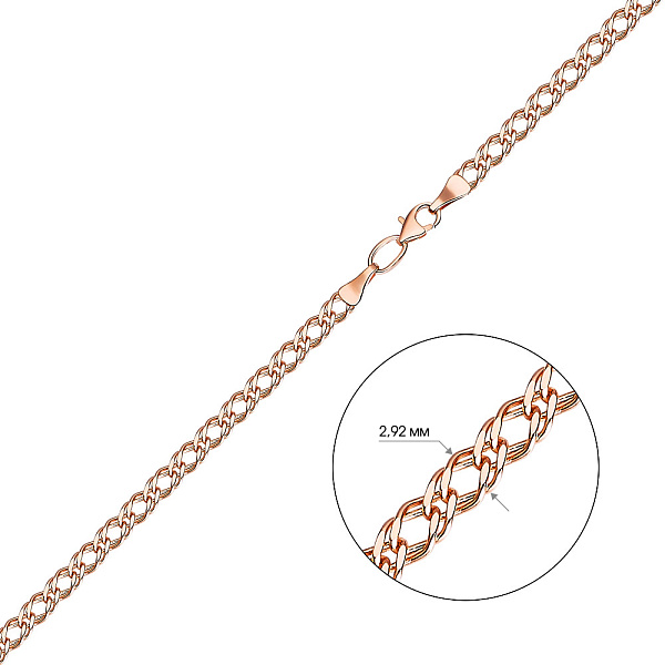 Ланцюжок плетіння Подвійний Ромб з золота (арт. 303102) – зображення 2