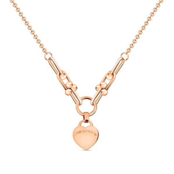 Колье Сердечко из красного золота (арт. 353018) – изображение 1