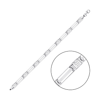 Фото Браслет срібний з грецьким орнаментом (арт. 7509/4181)