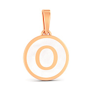 Золотой кулон с эмалью Буква О (арт. 440987еп)