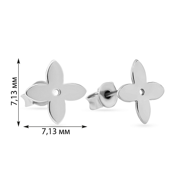 Пусеты из белого золота (арт. 104513б) – изображение 2