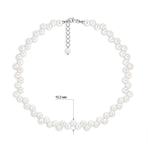 Бусы из культивированного жемчуга с стальной застежкой (арт. 9016/253жб) – изображение 2