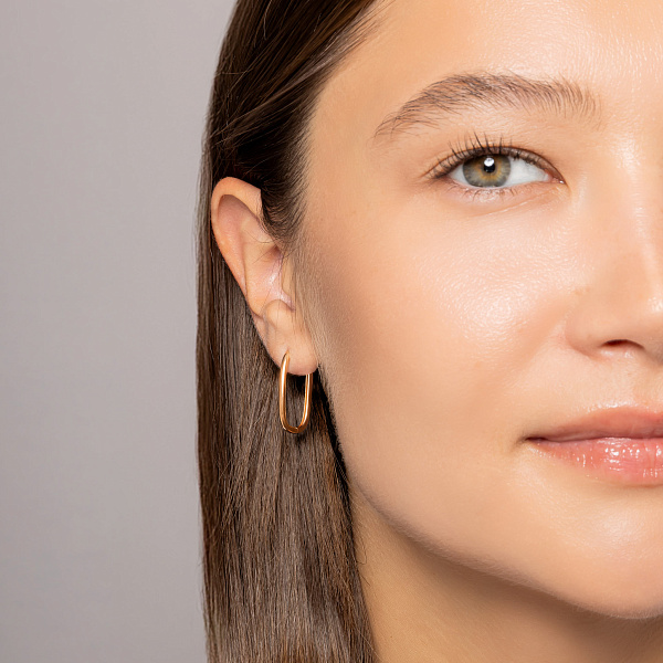 Серьги из красного золота  (арт. С-АНГ11-10) – изображение 3