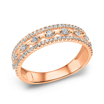 Золотое кольцо с бриллиантами (арт. К011638040)