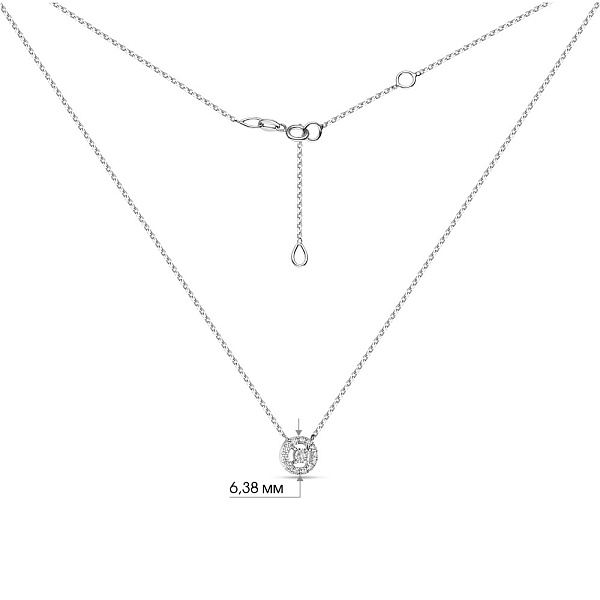 Золоте кольє в білому кольорі металу з діамантами (арт. Ц341124010б) – зображення 5