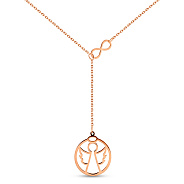 Золотое колье-галстук с подвеской (арт. 352489)