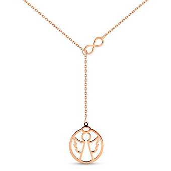 Золотое колье-галстук с подвеской (арт. 352489)