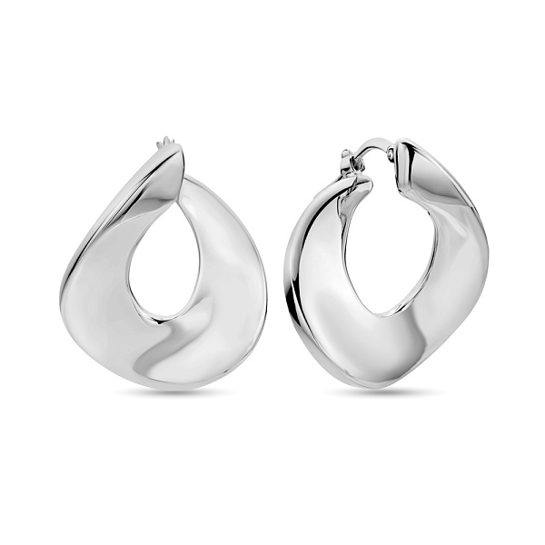 Серьги из белого золота без камней Francelli (арт. 109769/25б) – изображение 1