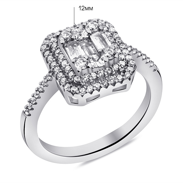 Серебряное кольцо с фианитами (арт. 7501/6816) – изображение 2