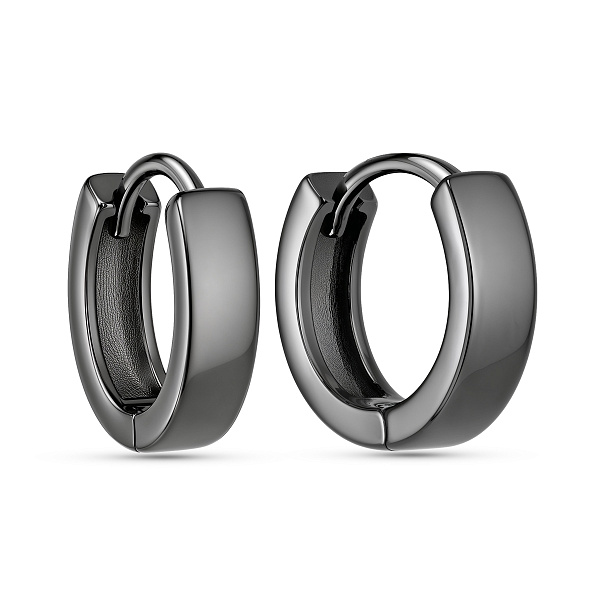 Серебряные серьги-конго (арт. 7502/3090/15ч) – изображение 1