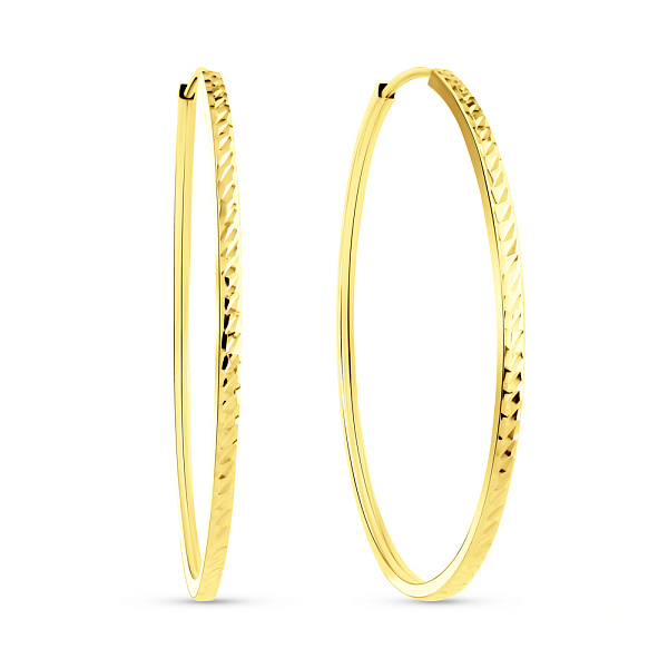 Золотые серьги-кольца (арт. 122106/55ж) – изображение 1