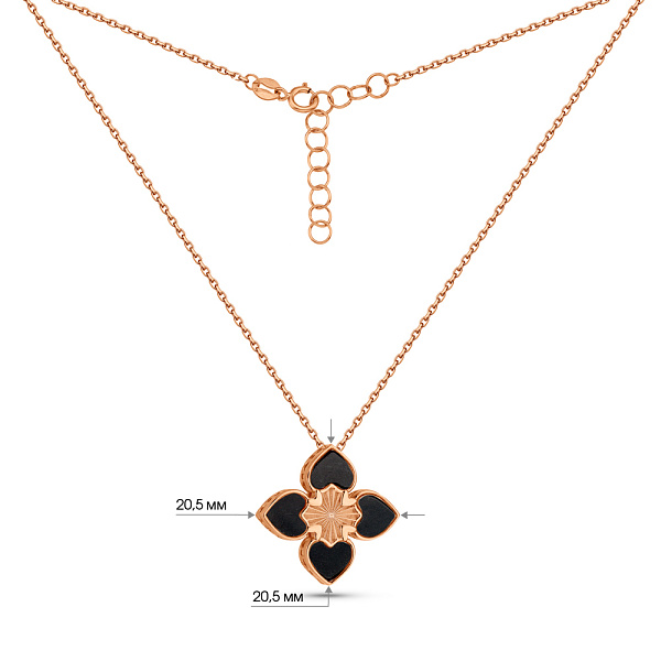 Кольє з червоного золота з оніксом (арт. 352880о) – зображення 7