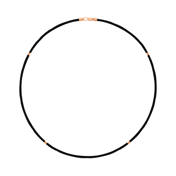 Шовковий шнурок з золотими вставками (арт. 360330ч) – зображення 1