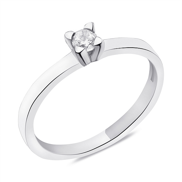 Срібна каблучка з фіанітом (арт. 7501/7153.10) – зображення 1